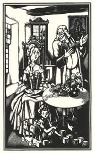 Illustratie voor Tristram Shandy door Laurence Sterne door John Austen