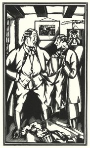 Illustratie voor Tristram Shandy door Laurence Sterne door John Austen