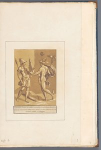Mercurius geeft Minerva een panfluit door John B. Skippe