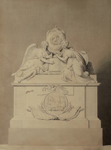 Ontwerp voor het monument voor kapiteins Harvey en Hutt in Westminster Abbey, ca. 1804 door John Bacon