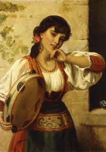 Een Napolitaanse danseres door John Bagnold Burgess