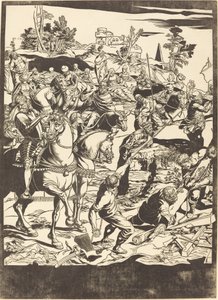 De Kruisiging [linker plaat] door John Baptist Jackson after Jacopo Tintoretto