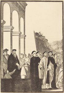 Presentatie van de Maagd in de Tempel [linker plaat]
