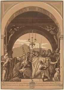 De Presentatie in de Tempel door John Baptist Jackson, after Veronese