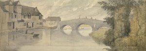 Hythe Bridge, Oxford, 1789 door John Baptist Malchair