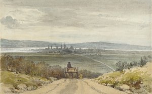Oxford vanaf Shotover Hill, uit herinnering, 10 januari 1791