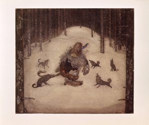 John Bauer, Trol en wolven