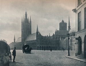 Het Stadhuis en Lakenhal, Ieper, België, c1900 1914-1915