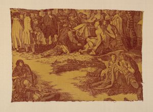 Fragment met de titel "William Penns verdrag met de Indianen". door John Boydell