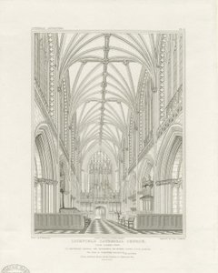 Interieur van Lichfield Cathedral - Koor door John Britton