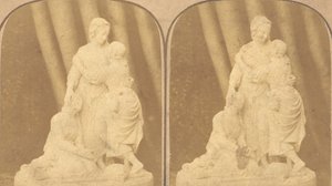 Paar vroege stereografische beelden van Britse standbeelden, 1850s-1910s door John Browning