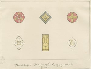 Gebrandschilderd glas in de kerk van Blithfield door John Buckler