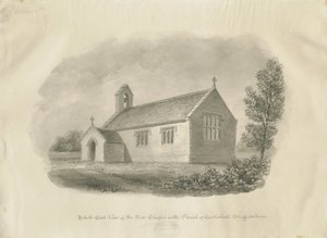 Eccleshall - Cotes Heath Kapel: sepia tekening