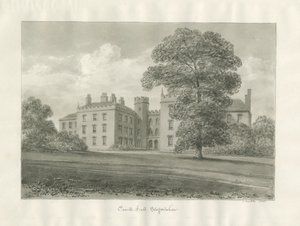 Enville Hall: sepia tekening