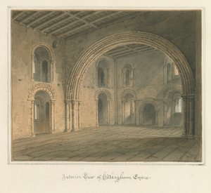 Essex - Hedingham - Interieur, 1827 door John Buckler