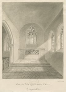 Interieur van Bradley Kerk door John Buckler