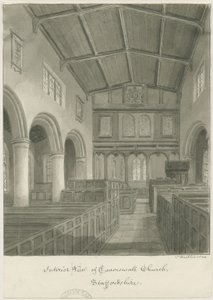 Interieur van Caverswall Kerk
