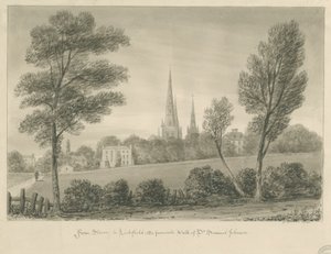 Lichfield - Stowe: sepia tekening