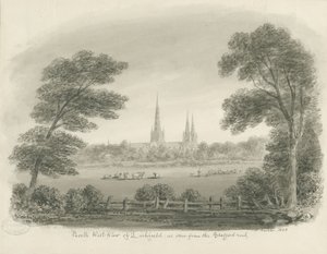Lichfield Kathedraal - Noordwestelijke aanzicht (veraf)