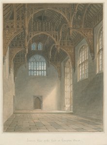 Middlesex - Hampton Court - Interieur van Hal door John Buckler