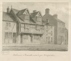 Newcastle-under-Lyme - Oude Huizen door John Buckler