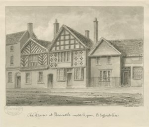 Newcastle-under-Lyme - Oude Huizen door John Buckler