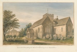 Oxfordshire - Shiplake Kerk en Pastorie door John Buckler