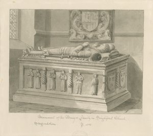 Seighford Kerk - Graf van William en Mercy Bowyer door John Buckler