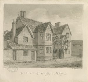 Stafford - Oude Huizen in Crabbery Lane door John Buckler
