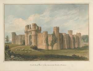 Sussex - Herstmonceux Kasteel, 1824 door John Buckler