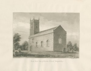 Warslow Church: sepia tekening door John Buckler