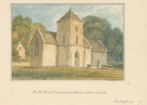 Wiltshire - Berwick Saint Leonard Kerk door John Buckler