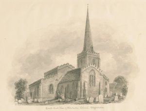 Wolstanton Kerk: sepia tekening