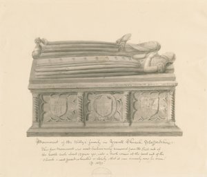Yoxall Kerk - Monument van de familie Welly door John Buckler