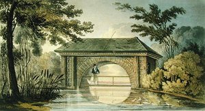 Een brug en een boothuis