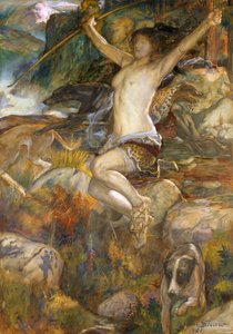 Diana van de jacht, 1901 door John Byam Liston Shaw