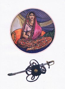 Lalila aan de Ferengi minnaar, illustratie uit The Garden of Kama (en andere liederen uit India), 1920