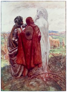 Lots vrouw uit The Pilgrims Progress From This World, To That Which Is To Come door John Bunyan (1628-1688) Illustratie door Byam Shaw (1872-1919) door John Byam Liston Shaw