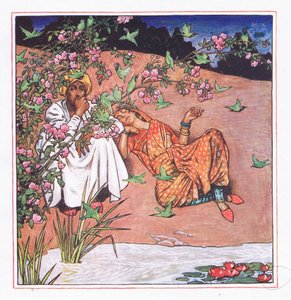 Liefde licht, illustratie uit The Garden of Kama (en andere liederen uit India), 1920
