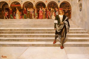 Dit is een Hart waar de Koningin op Leunde door John Byam Liston Shaw