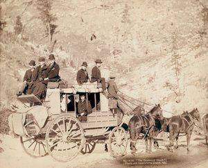 De Oude West Deadwood Postkoets door John C. H. Grabill