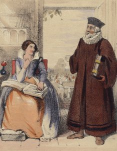Rogert Ascham, leraar van koningin Elizabeth I door John Callcott Horsley