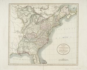 Een nieuwe kaart van de Verenigde Staten van Amerika, uit de nieuwste autoriteiten, 1806