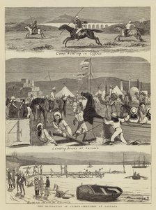 De bezetting van Cyprus, schetsen in Larnaca (gravure) door John Charles (after) Dollman