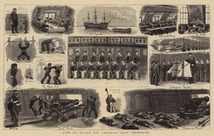 Leven aan boord van HM Opleidingsschip Exmouth door John Charles Dollman