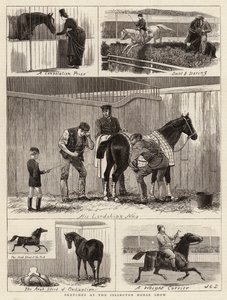 Schetsen op de Islington Horse Show
