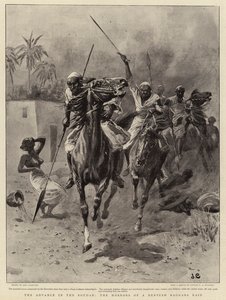 De opmars in de Soedan, de Verschrikkingen van een Dervish Baggara Aanval door John Charlton