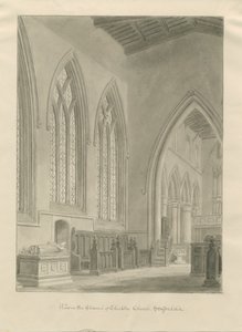 Interieur van Checkley Kerk door John Chessell Buckler