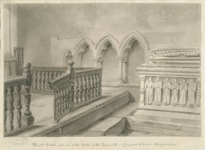 Interieur van Draycott in the Moors Kerk door John Chessell Buckler