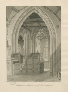 Interieur van Leigh Kerk door John Chessell Buckler